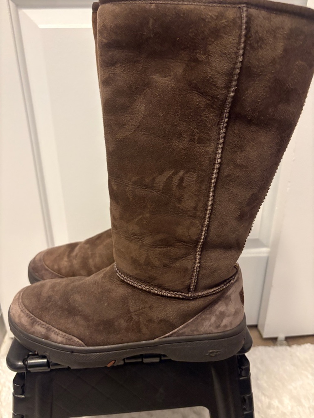 UGG Tall Brown Suede Boots - Picture 5 of 5